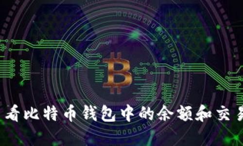 如何查看比特币钱包中的余额和交易记录？